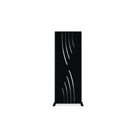 SICHTSCHUTZPANEELE dekorativ 2er-Set Veleta schwarz H.160cm Vollmuster - Schwarz, Metall (60/160cm) - Casanoov