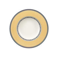 SUPPENTELLER Audun Fleur weiß-grau-gelb ø 24,2 cm - Gelb/Weiß, Keramik (24.2cm) - Villeroy & Boch