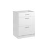 UNTERSCHRANK d60 3sz weiss - Weiß, Holzwerkstoff (60/82/44cm) - roe furniture