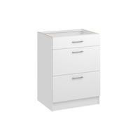 UNTERSCHRANK d60 3sz weiss - Weiß, Holzwerkstoff (60/82/44cm) - roe furniture