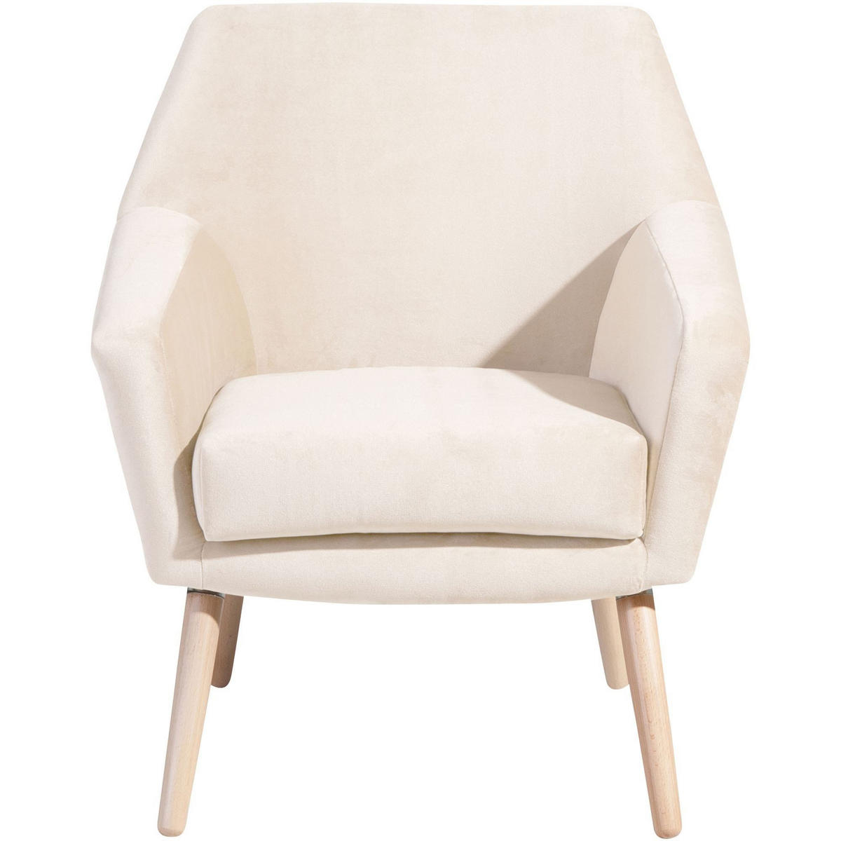 SESSEL Kachka Bezug Samtvelour Buche natur / creme - Buchefarben/Creme, Kunststoff (71/81/67cm) - 58aufmkessel