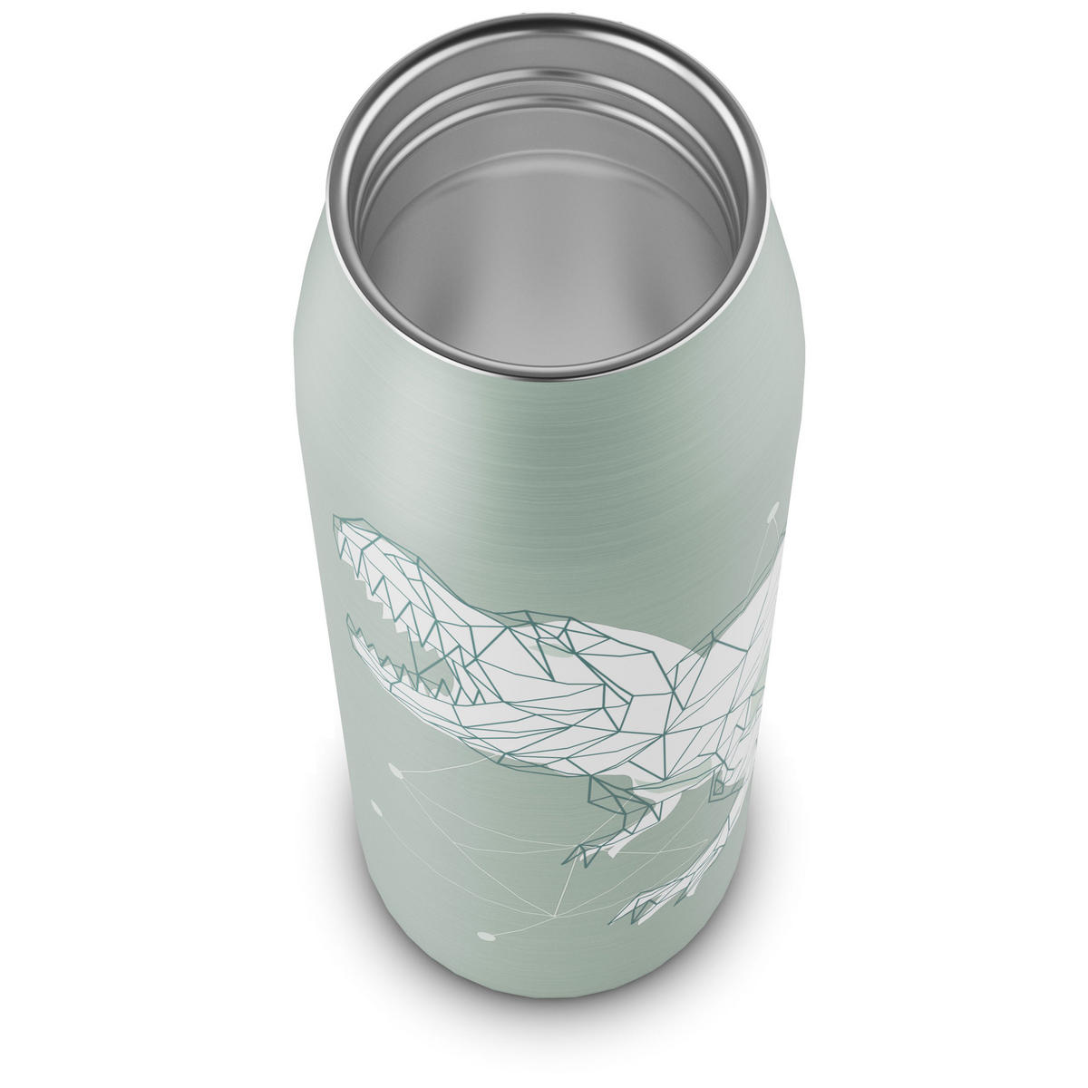ISOLIER-TRINKFLASCHE KIDS ISO BOTTLE dinosaurs 0.5 L - Weiß/Grün, Metall (0.5L) - Alfi