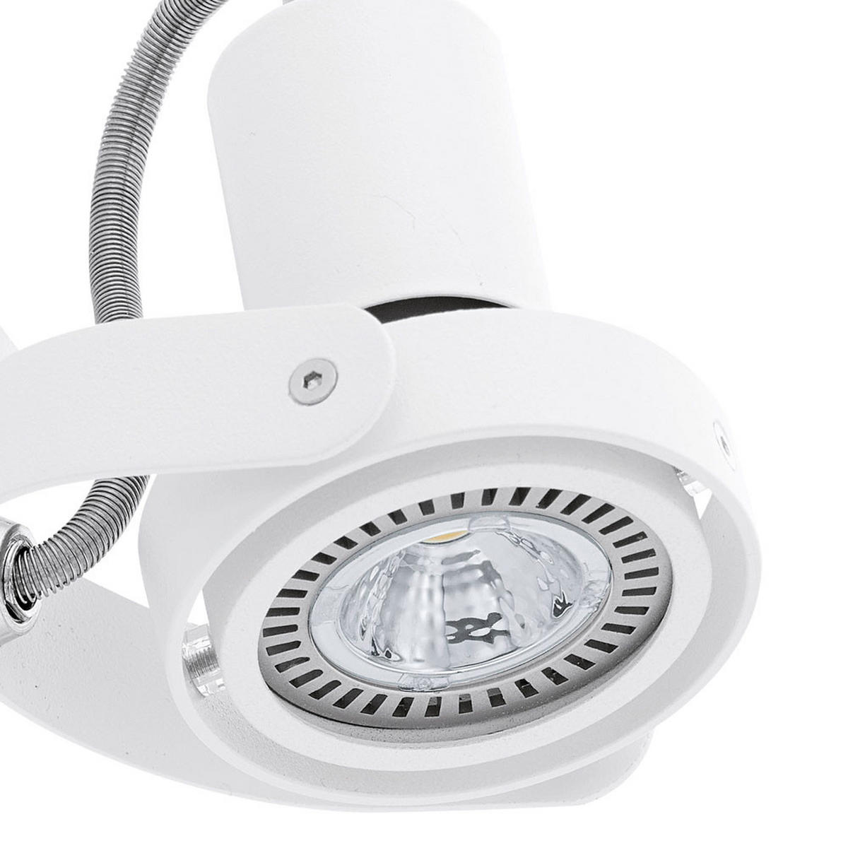 LED WANDLEUCHTE Aluminium Weiß beweglicher Spot - Weiß, Metall (7/15.5/7cm)