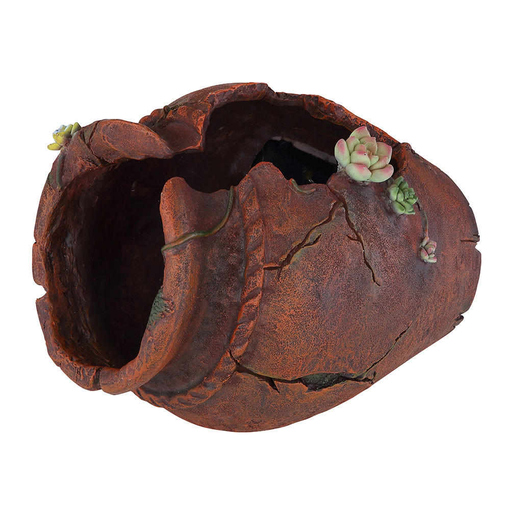 LED AUSSENLEUCHTE Blumentopf Braun - Braun, Kunststoff (27/20.3/20cm) - Globo Lighting