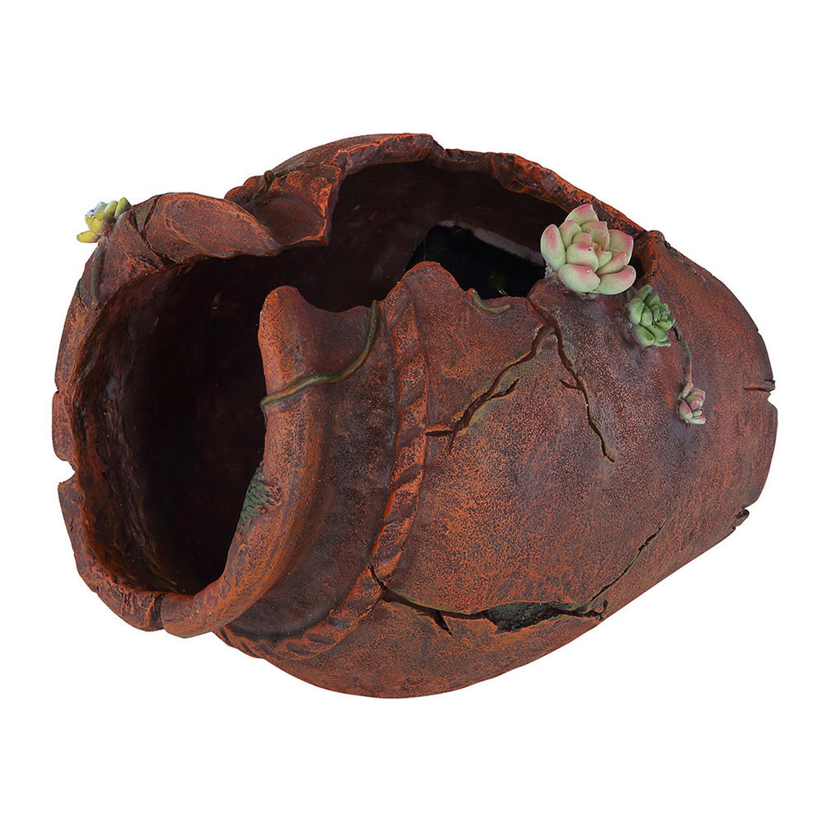 LED AUSSENLEUCHTE Blumentopf Braun - Braun, Kunststoff (27/20.3/20cm) - Globo Lighting