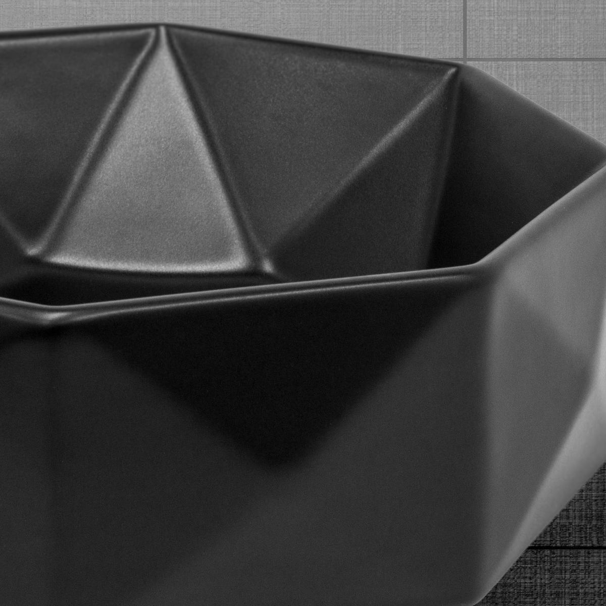 WASCHBECKEN - Schwarz, Keramik (42/13.5/42cm) - ML-DESIGN