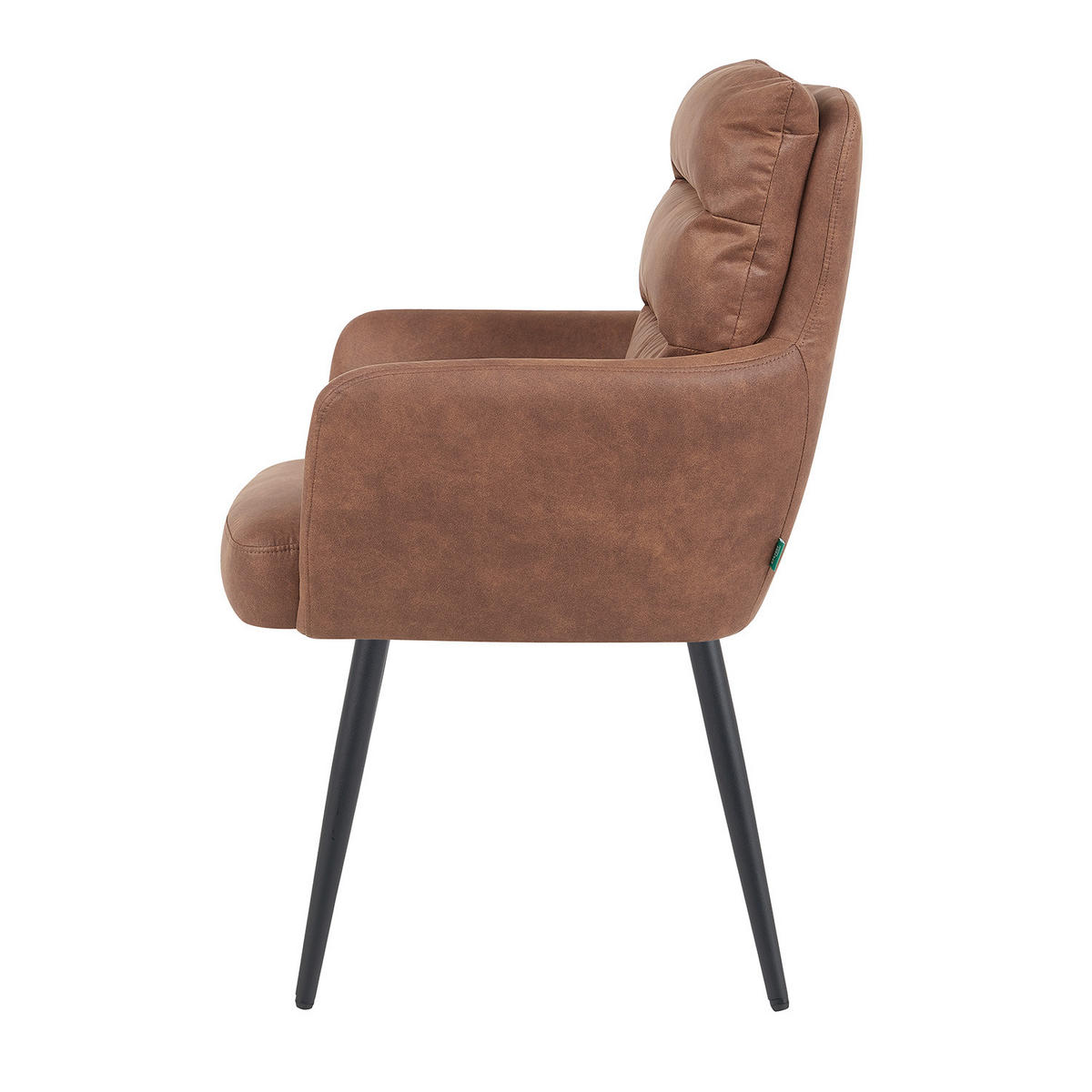 ESSZIMMERSTUHL Mika-Yann 2er-Set - Schwarz/Braun, Textil/Metall (59/94/66cm) - DUBI Möbel