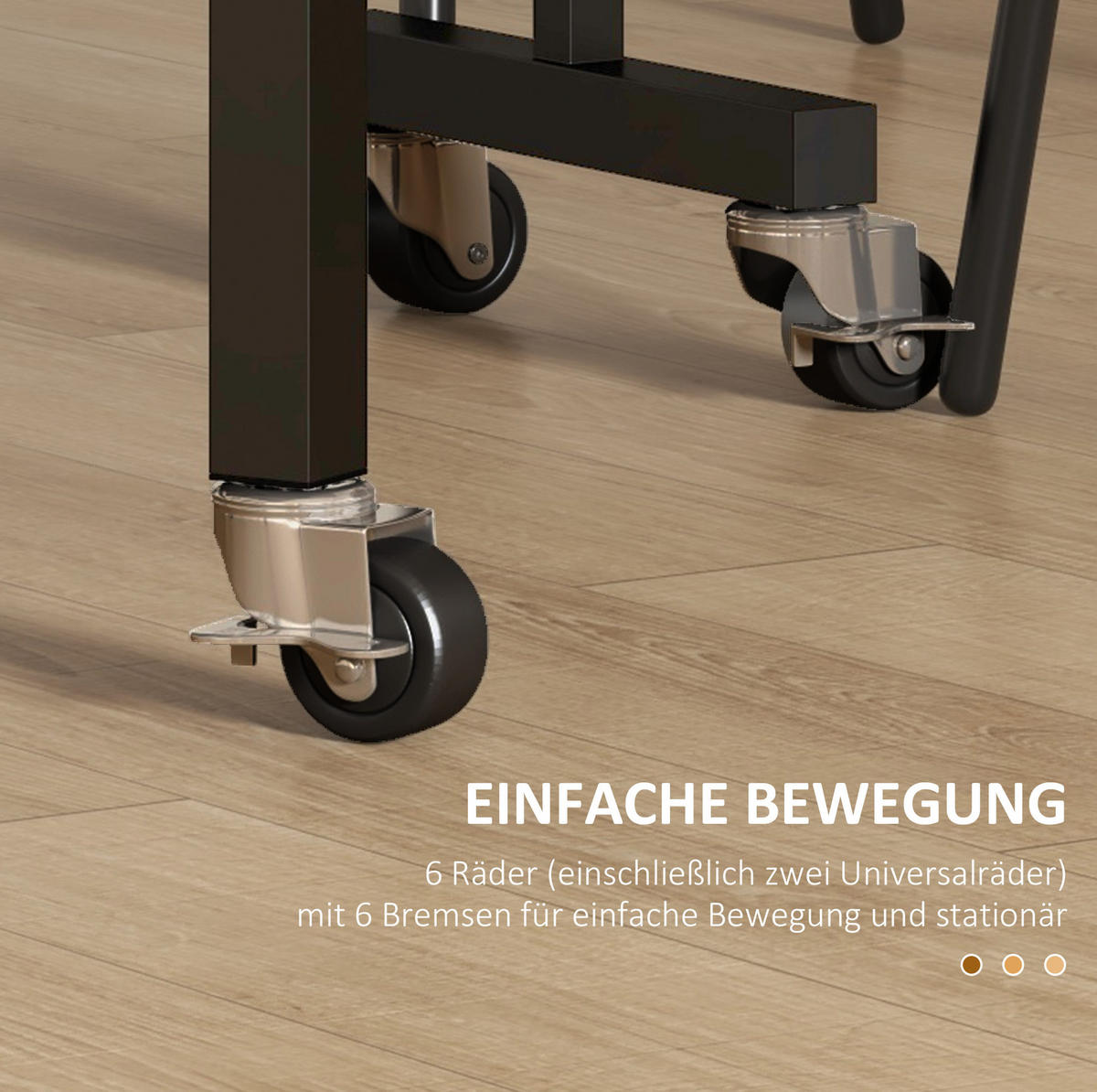 KLAPPTISCH 120/80/73 cm aus MDF mit Rollen und ausklappbaren Seiten, platzsparend, Grau - Grau, Holzwerkstoff (120/80/73cm) - Redom