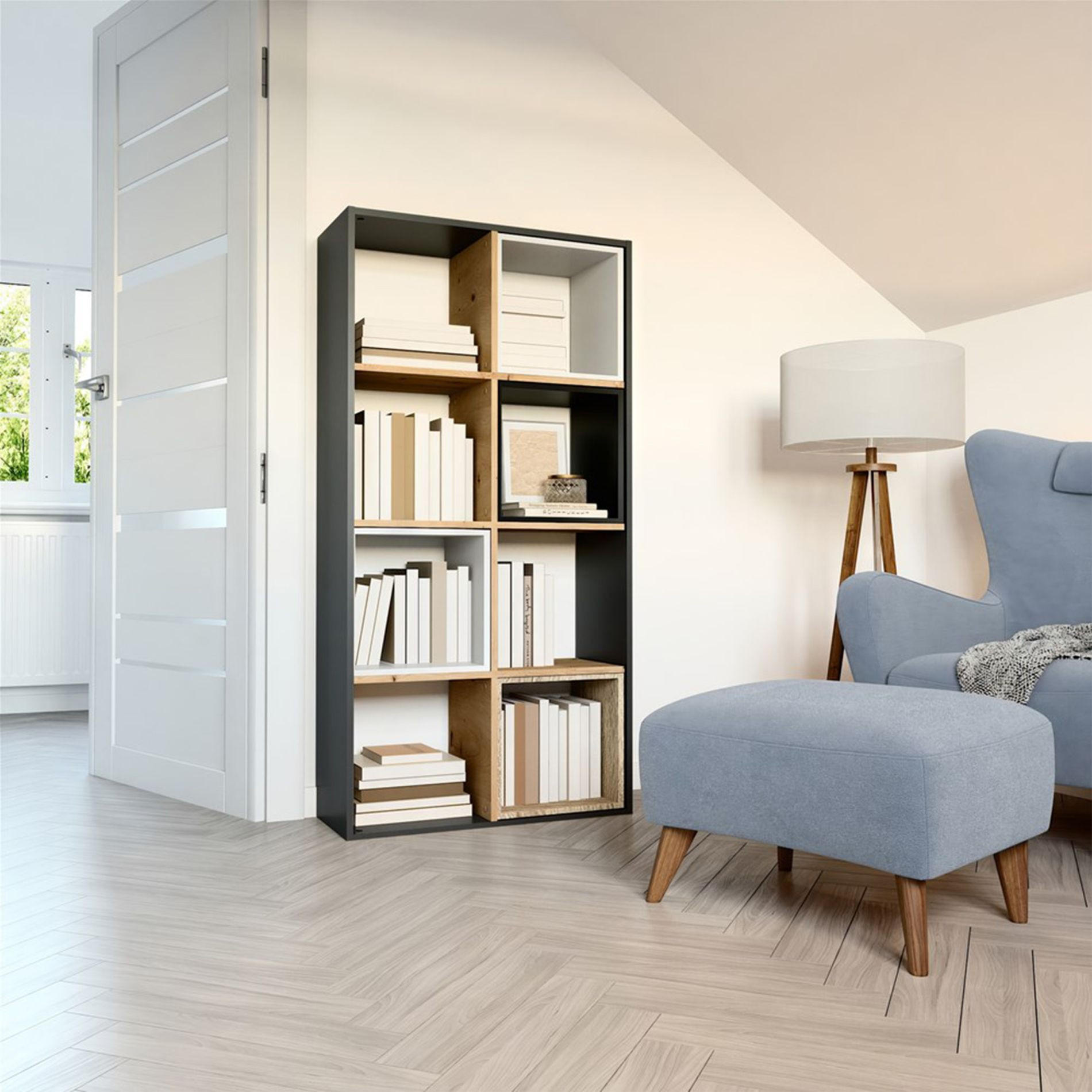 STANDREGAL Malax Artisan-Eiche/Anthrazit 147 cm - Eichefarben/Schwarz, Holzwerkstoff (147/75/30cm) - Selsey