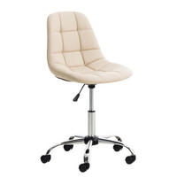BÜROSTUHL Emily, Kunstleder Creme - Creme, Textil/Metall (55/91/55cm) - TPFLiving