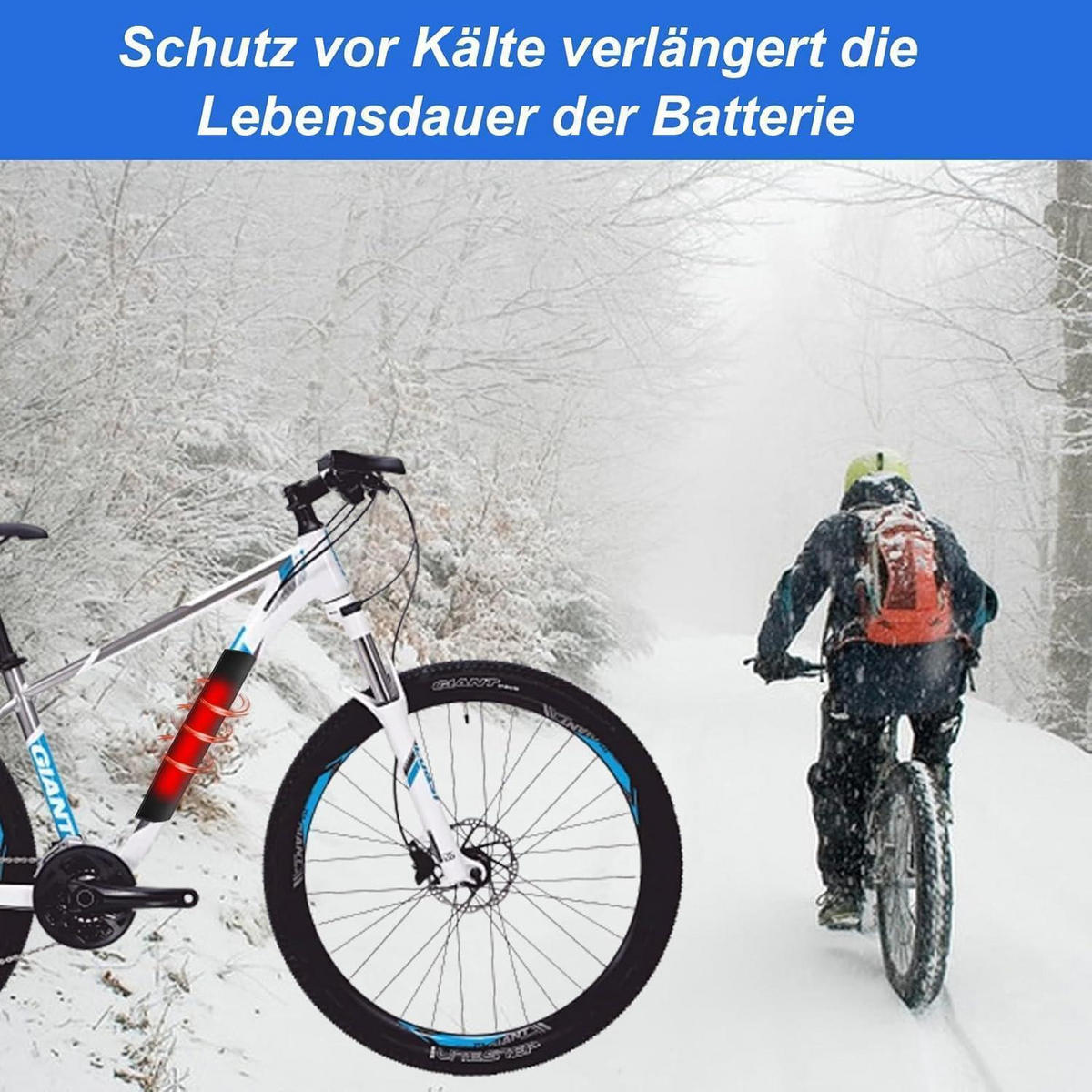 E Bike Akku Schutzhülle Neopren 28-45 cm Umfang - Multicolor, Kunststoff (3.8/20/30cm)