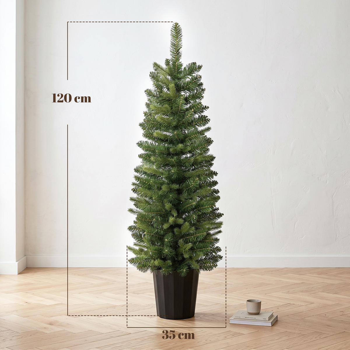 WEIHNACHTSBÄUME 2er Set PE Grün - Grün, Kunststoff (120cm) - HOMCOM