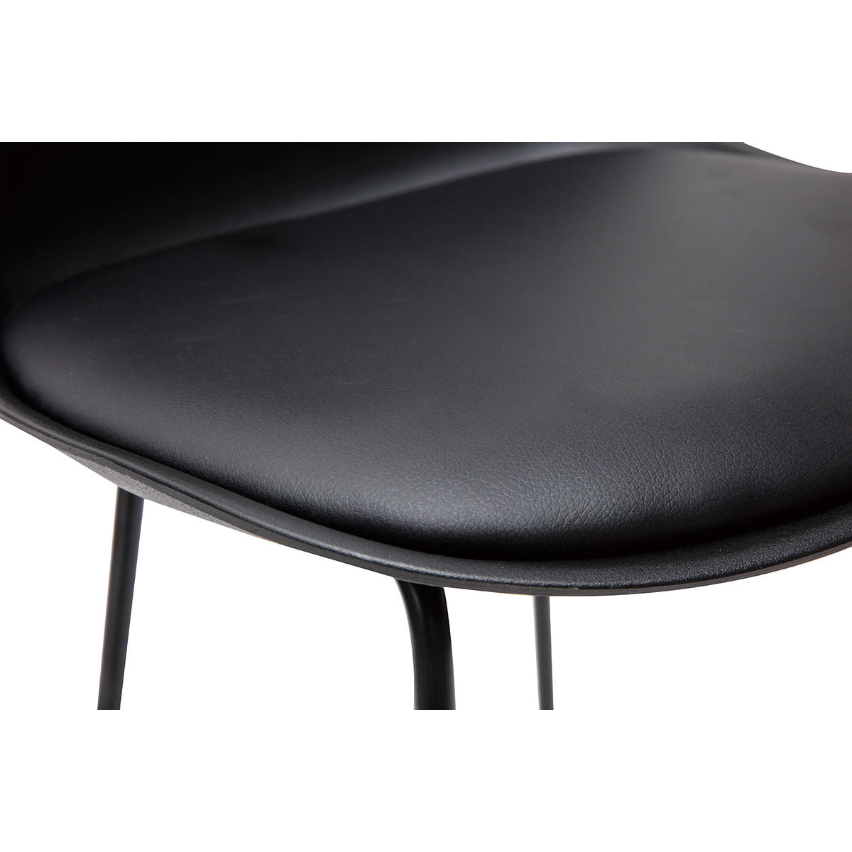 BARHOCKER Designer Schwarz Metallbeine 65 cm 2er-Set FRANZ - Schwarz, Kunststoff (41.5/87/41cm) - Miliboo