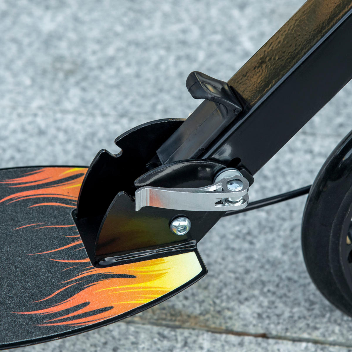 KINDERSCOOTER DE-16941 klappbar mit Doppelbremse Schwarz - Schwarz, Metall (86/35/103cm) - ComfortXL