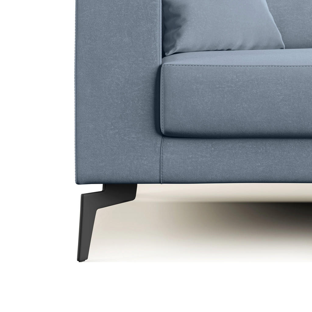 Thumbnail - Divani.store Linearsofa, Hellblau, Textil, 166x95x91 cm, Wohnzimmer, Sofas & Couches, Sofas