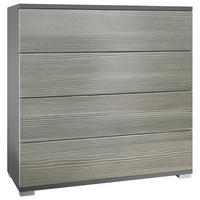 KOMMODE Pavos Avola-Anthrazit - Anthrazit/Hellgrau, Holzwerkstoff (76/76/35cm) - Vladon