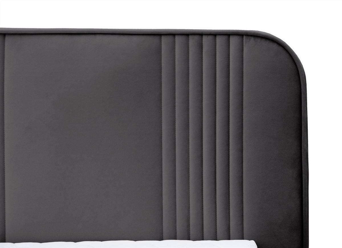BOXBETT Alize - Anthrazit, Holzwerkstoff/Textil (200/200cm) - Fun Möbel