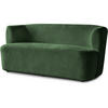 2-SITZER SOFA Nori dunkelgrün velour - Dunkelgrün/Schwarz, Kunststoff/Textil (150/68/72cm) - Beautysofa