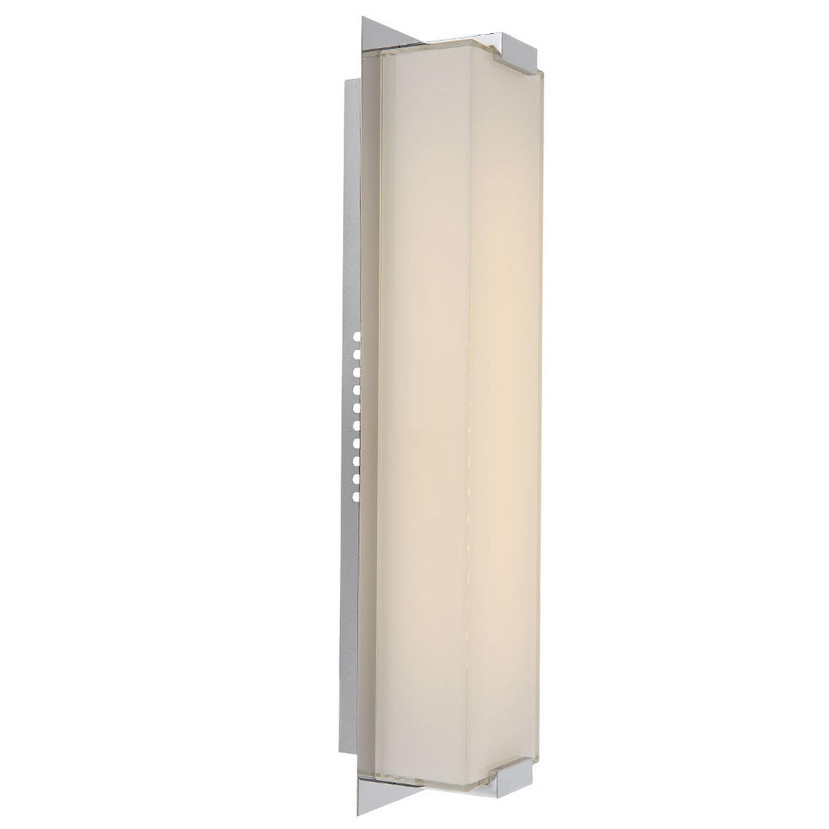 LED WANDLEUCHTE ABRUZZO Chrom Silber - Silberfarben, Glas (43/11/10cm) - Globo Lighting