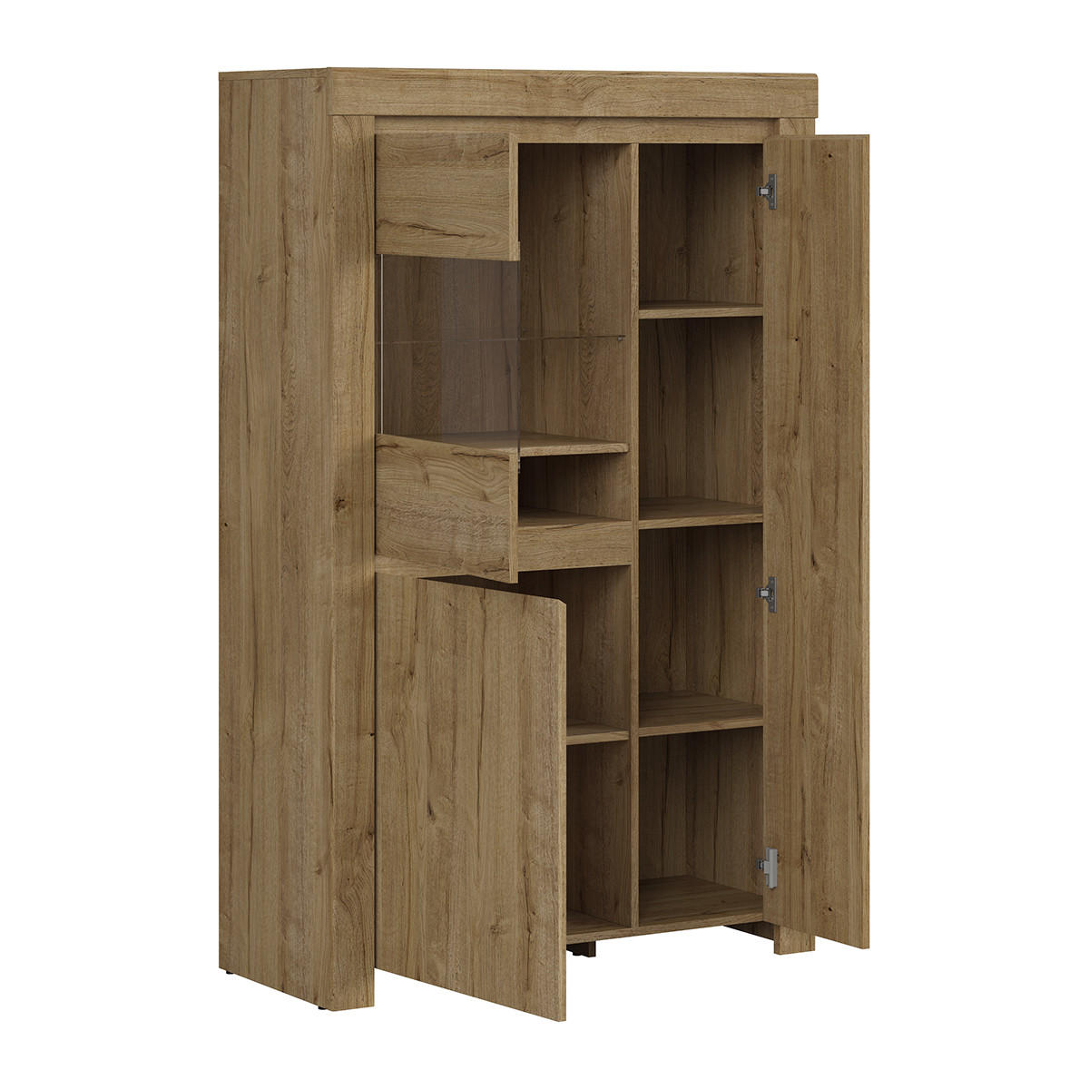 VITRÍNA Hella Dřevo - hnědá, kompozitní dřevo (98/156/42cm) - Petits-meubles