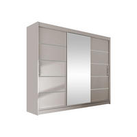 KLEIDERSCHRANK Aston VI - Kaschmir/Silberfarben, Holzwerkstoff/Kunststoff (250/215/58cm) - MIRJAN24