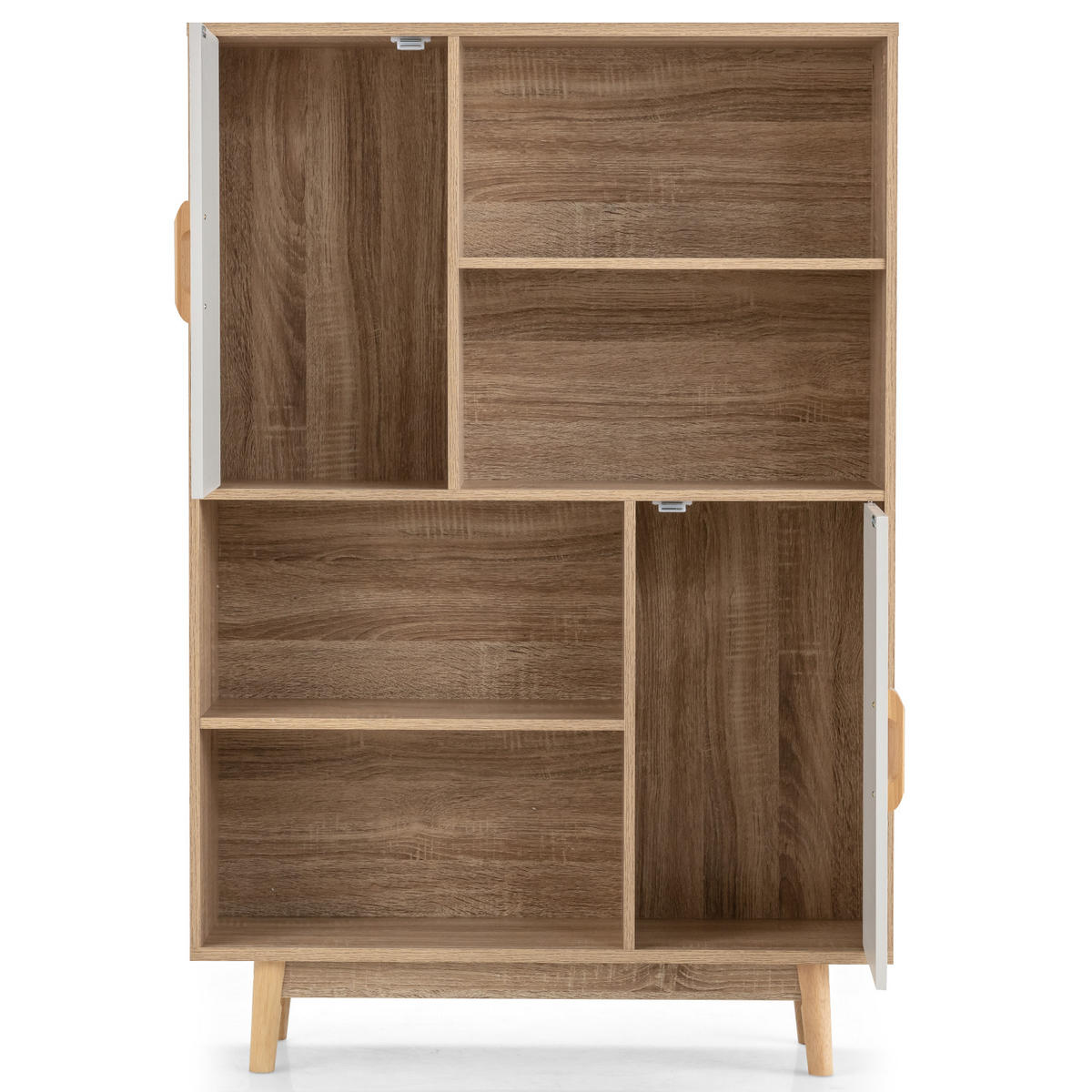 BÜCHERREGAL Weiß - Weiß, Holz (24/120/80cm) - COSTWAY
