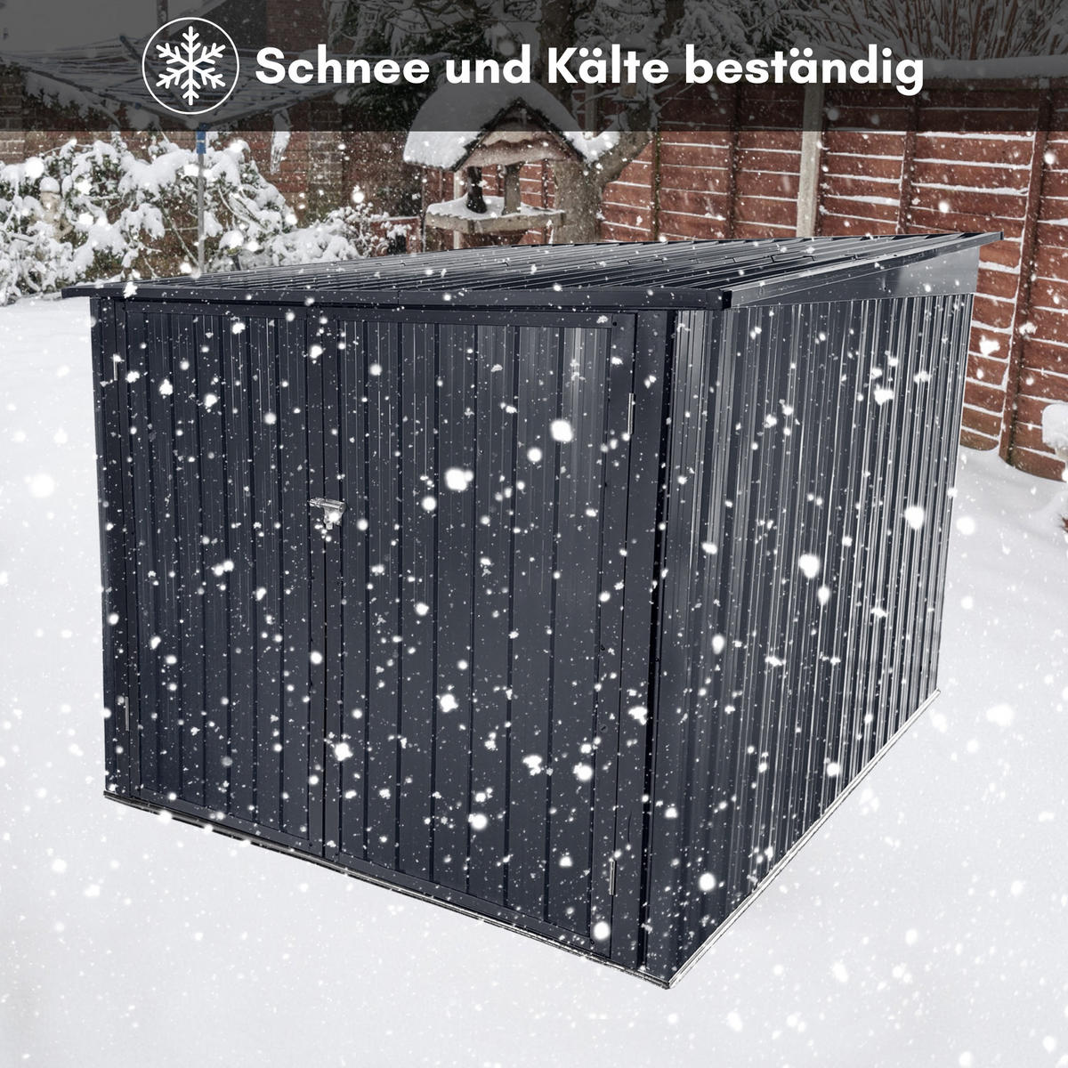 FAHRRADGARAGE 1er-Set - Anthrazit, Metall (203/162/198cm) - Albatros