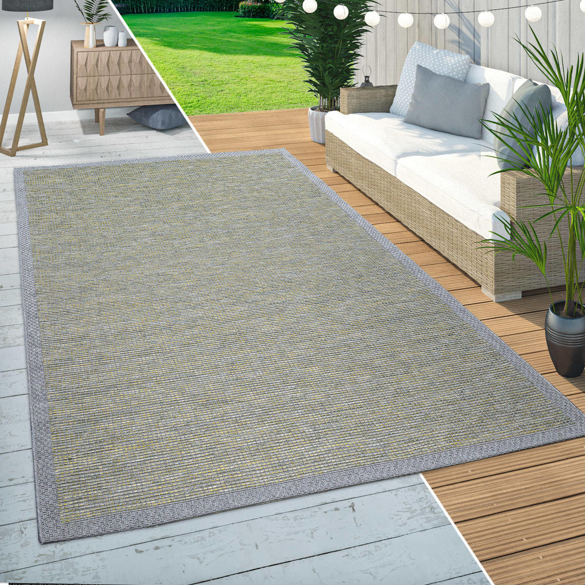 OUTDOORTEPPICH 160/220 cm Quebec 135 - Grün, Kunststoff (160/220cm) - Paco Home