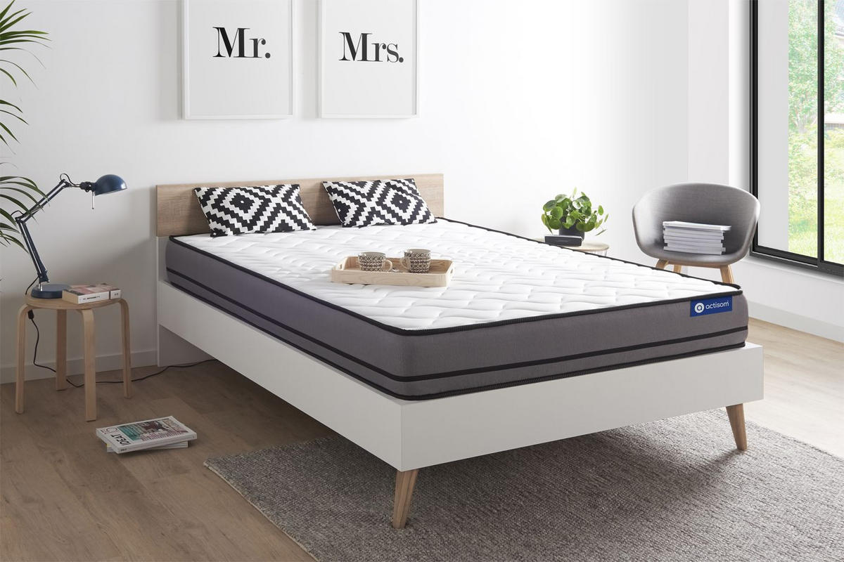 MATRATZE Actilatex night Latex und Memory-Schaum 130 x 210 cm h4 - Weiß, Textil (130/210cm) - ACTISOM