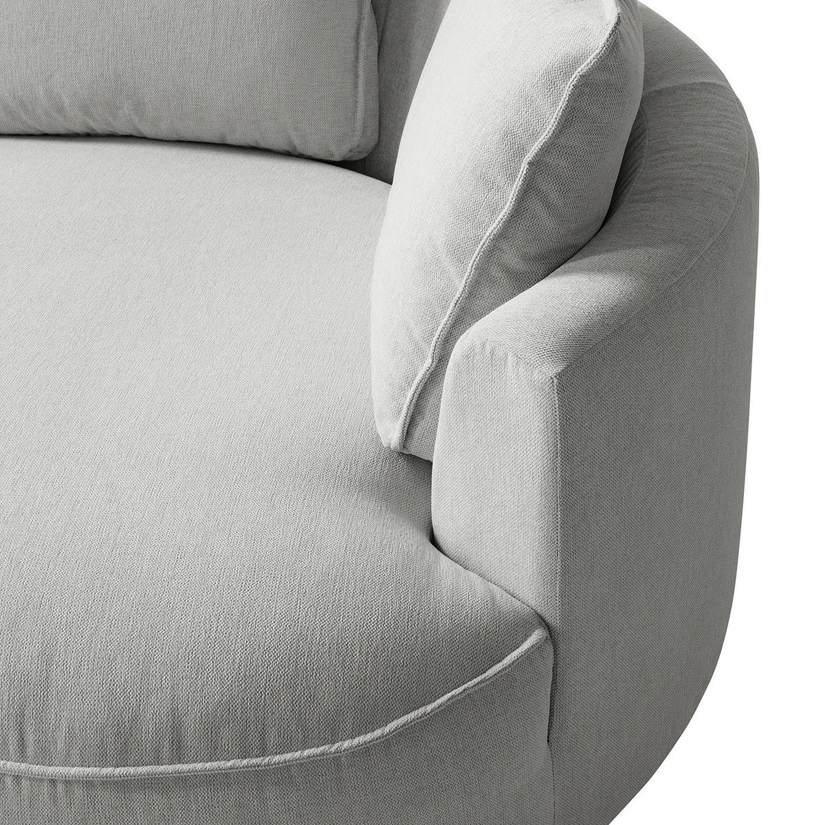 OTTOMANE - modular - Hellgrau/Schwarz, Kunststoff/Textil (126/82/154cm) - home24