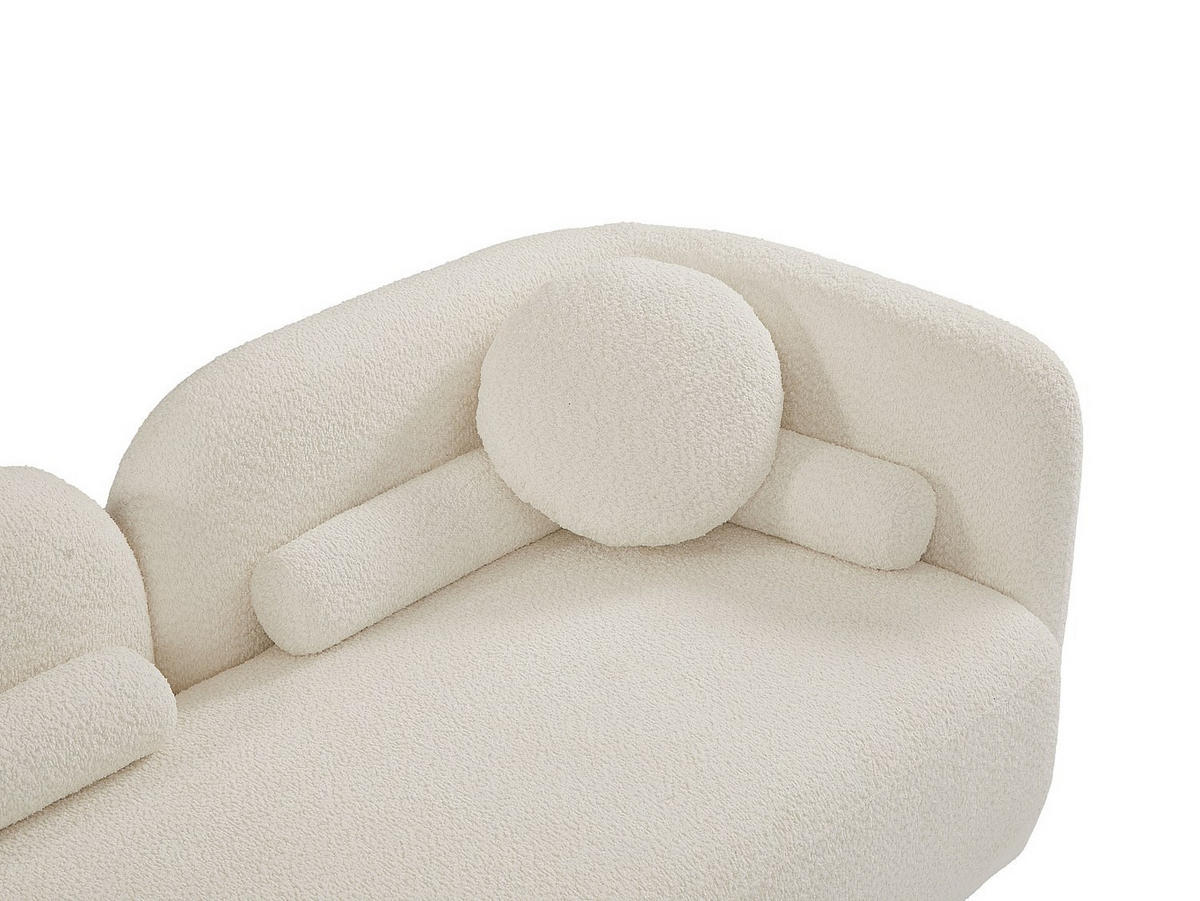 SOFA - 3 Personen - stoff - gebrochenes weiß Clodeca - Weiß, Textil (228/70/88cm) - Vente-Unique