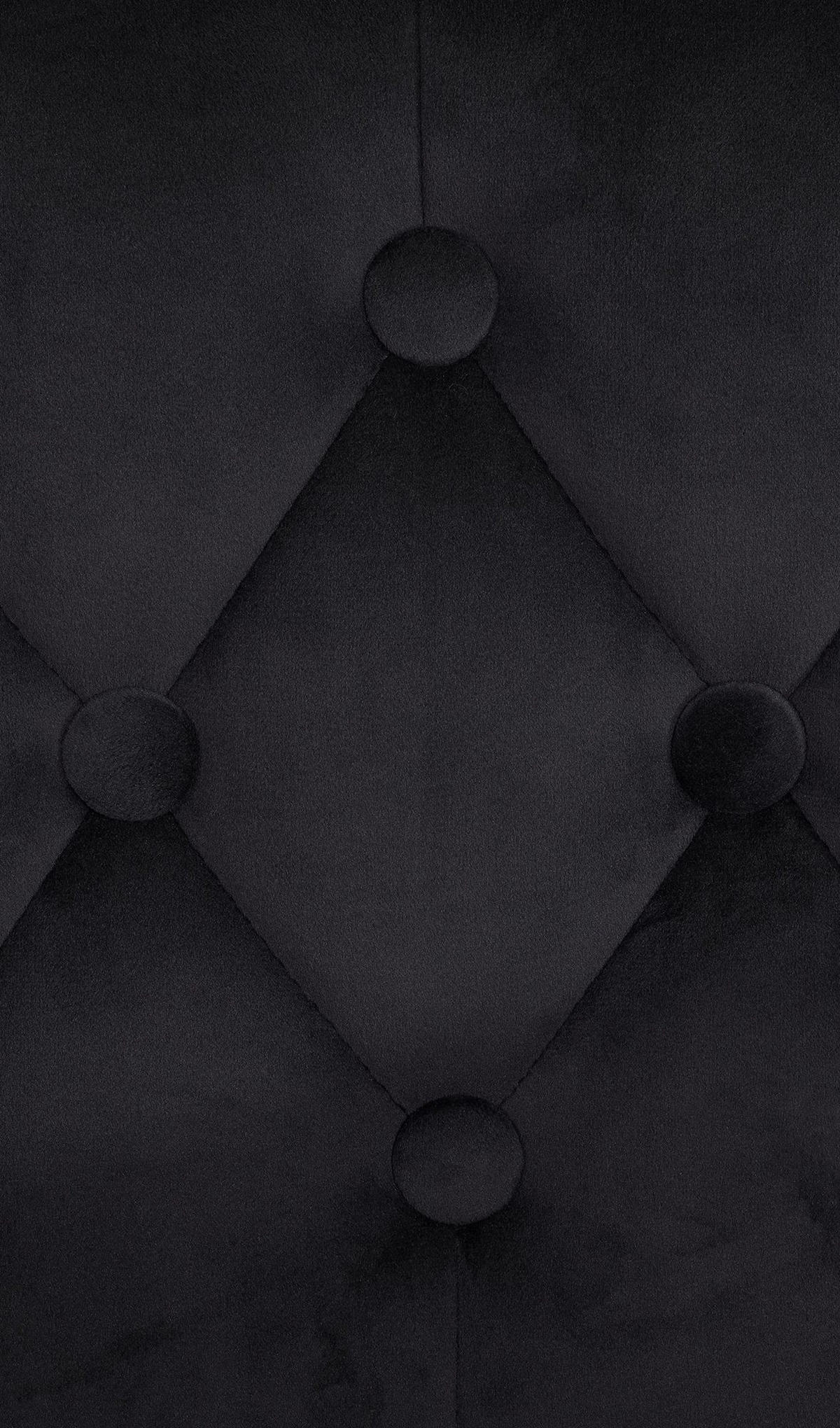BARHOCKER Samt schwarz - Schwarz/Weiß, Textil (62/103/55cm) - CLP