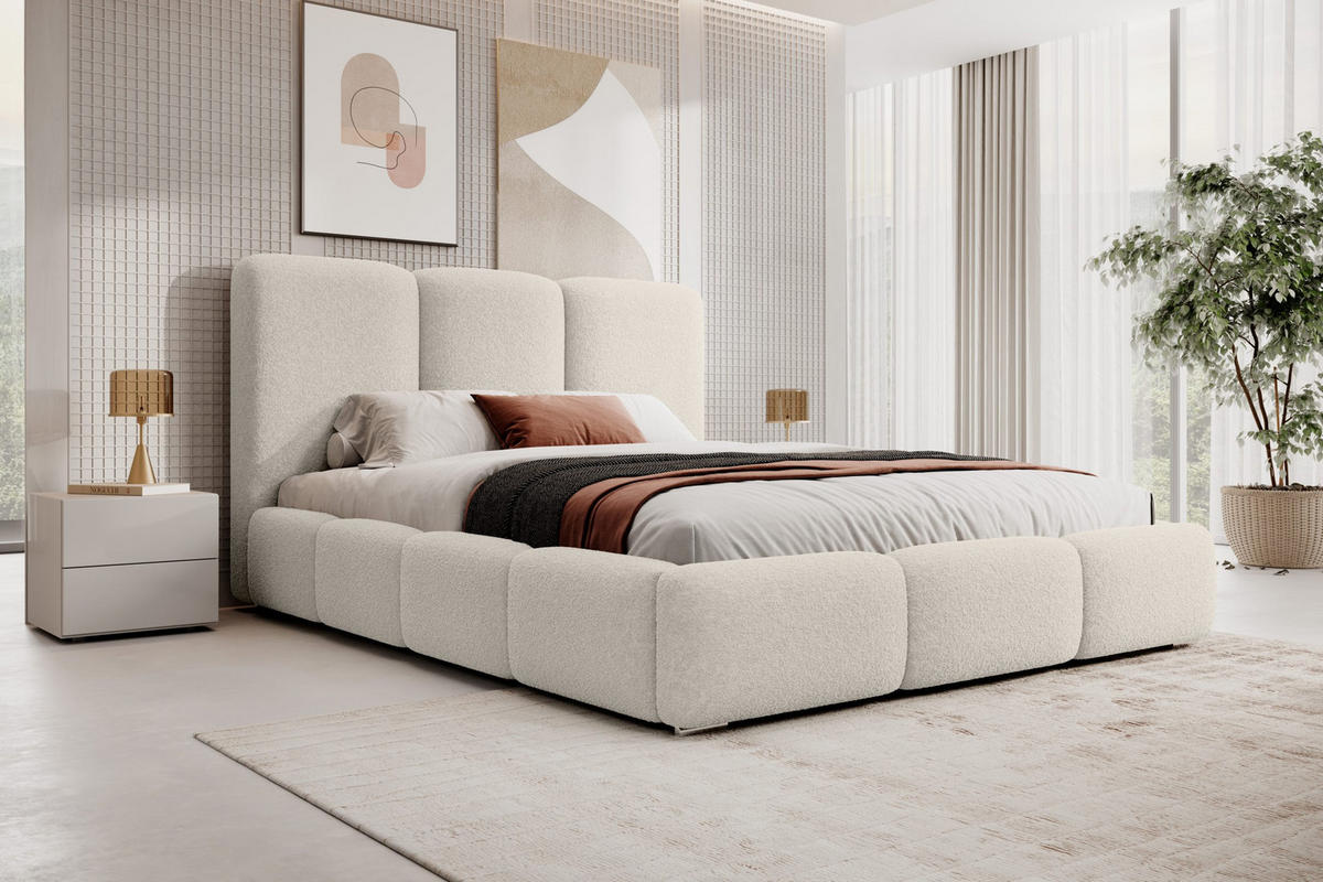 POLSTERBETT Doppelbett Kestle 140x200 cm Beige - Beige, Textil (140/200cm) - Fedve