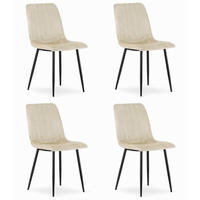 ESSZIMMERSTUHL 4-er Set JEWA cooler beiger Sitz - Beige, Textil (43/90/51cm) - Valora