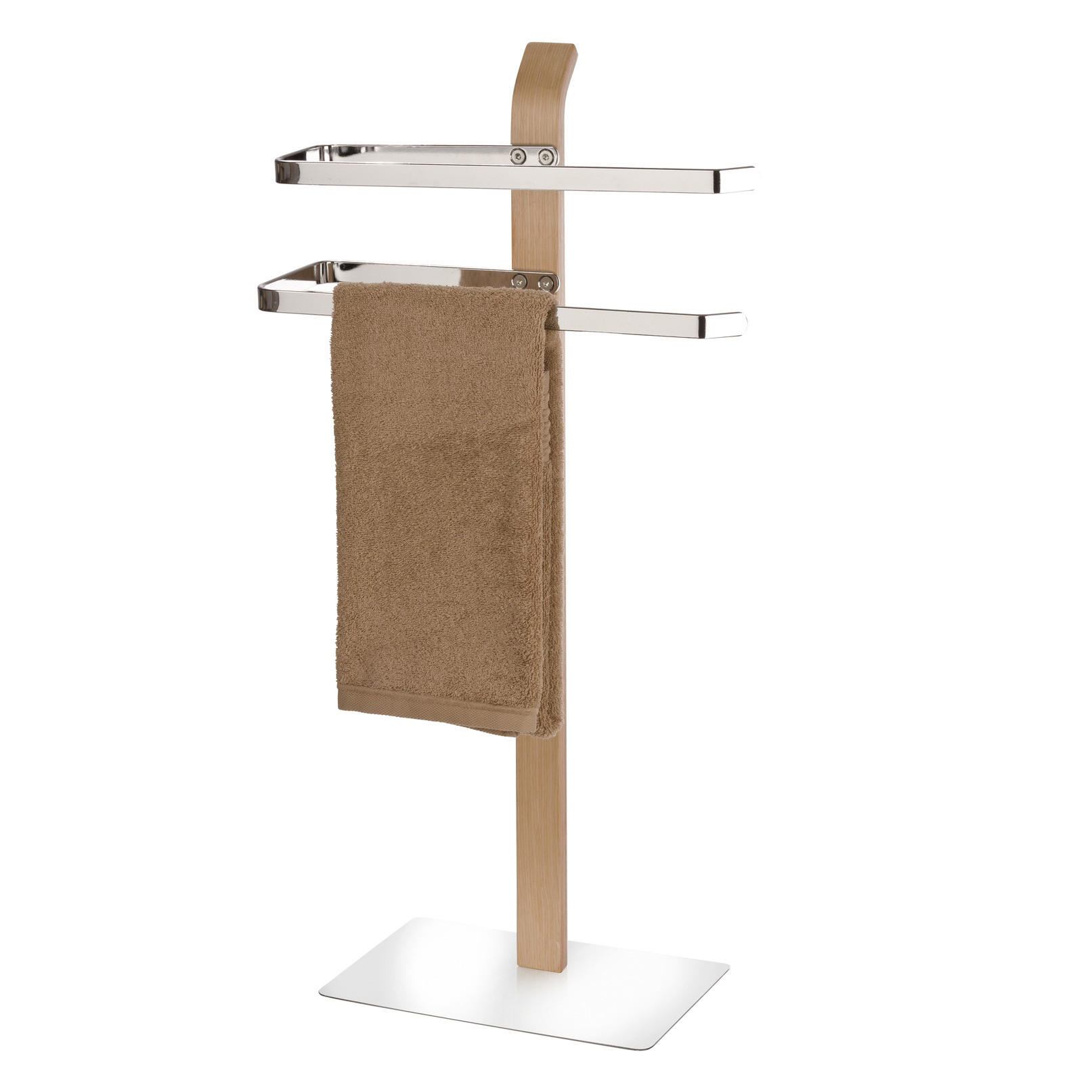 HANDTUCHSTÄNDER 2-armig Samona Brown 40,5/21,5/79,5 cm - Braun, Metall (21.5/79.5/40.5cm) - Wenko