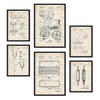 POSTER Set Mit 6 Plakaten Mit Küchengeräte Patenten Im Vintage Stil A3 & A4 Rahmenlos - Klar, Papier (29/3cm) - Nacnic