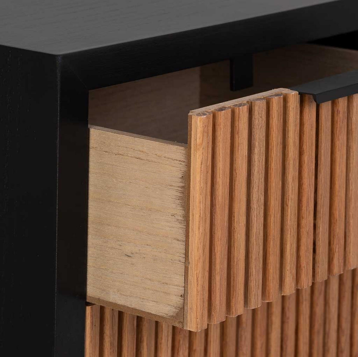 NACHTTISCH aus Metall und Holz, 43x37x70cm - Braun, Holz (43/70/37cm) - Wanderlust