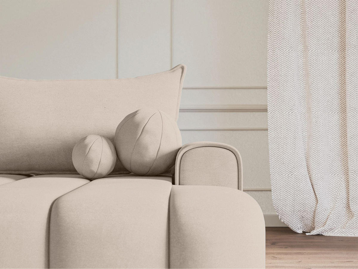 ECKSOFA Dandelino Graubeige mit Samtbezug, rechts - Taupe/Schwarz, Kunststoff/Textil (172/271cm) - Selsey