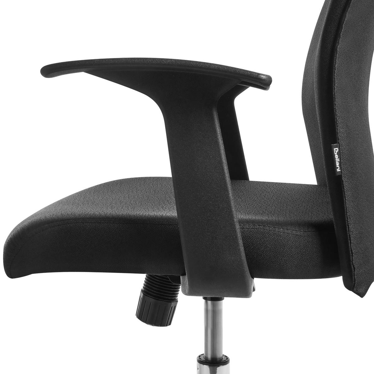 BÜROSTUHL Stoff Schwarz Zuno - Schwarz, Textil (60/103/60cm) - Beliani