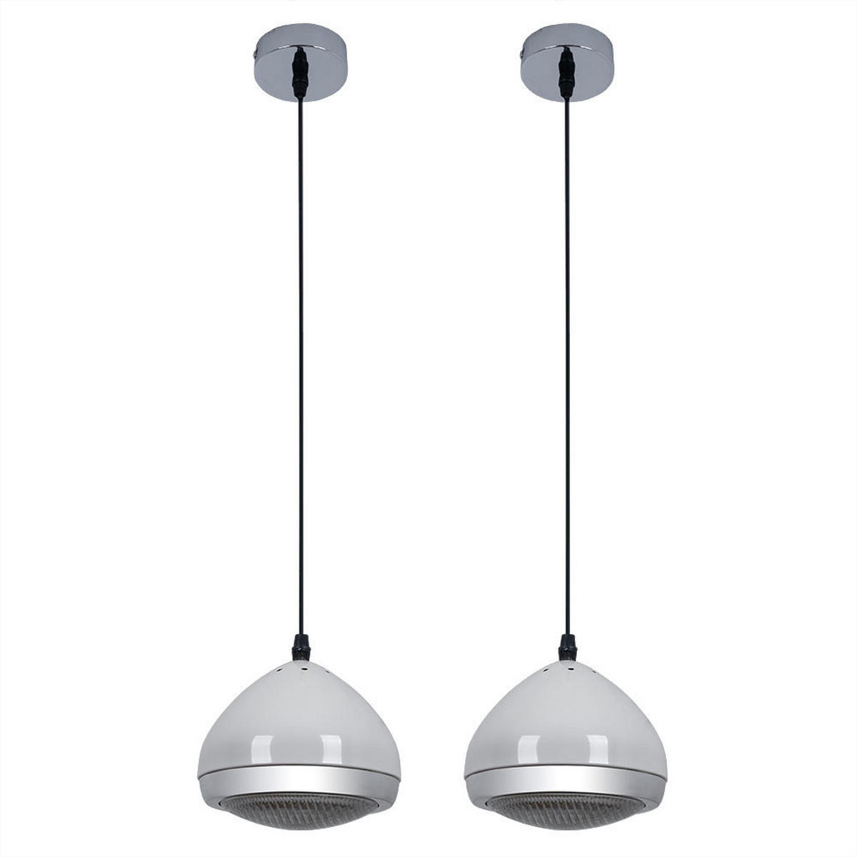 HÄNGELEUCHTE RIDER Metall Glas Weiß - Weiß, Glas (17/17/100cm)