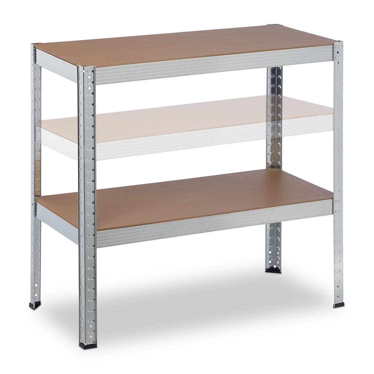 SCHWERLASTREGAL - Multicolor, Holzwerkstoff/Kunststoff (80/157/40cm) - Relaxdays
