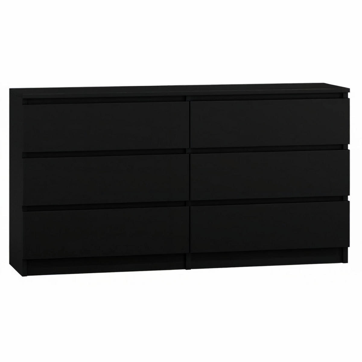 KOMMODE bella6 140 Schwarz mat - Schwarz, Holzwerkstoff (140/76/35cm) - roe furniture