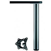 TISCHBEIN Alto 110cm + 2,5cm höhenverstellbar Chrom glänzend Tragkraft max 150kg - Chromfarben, Metall (6/110/112.5cm)