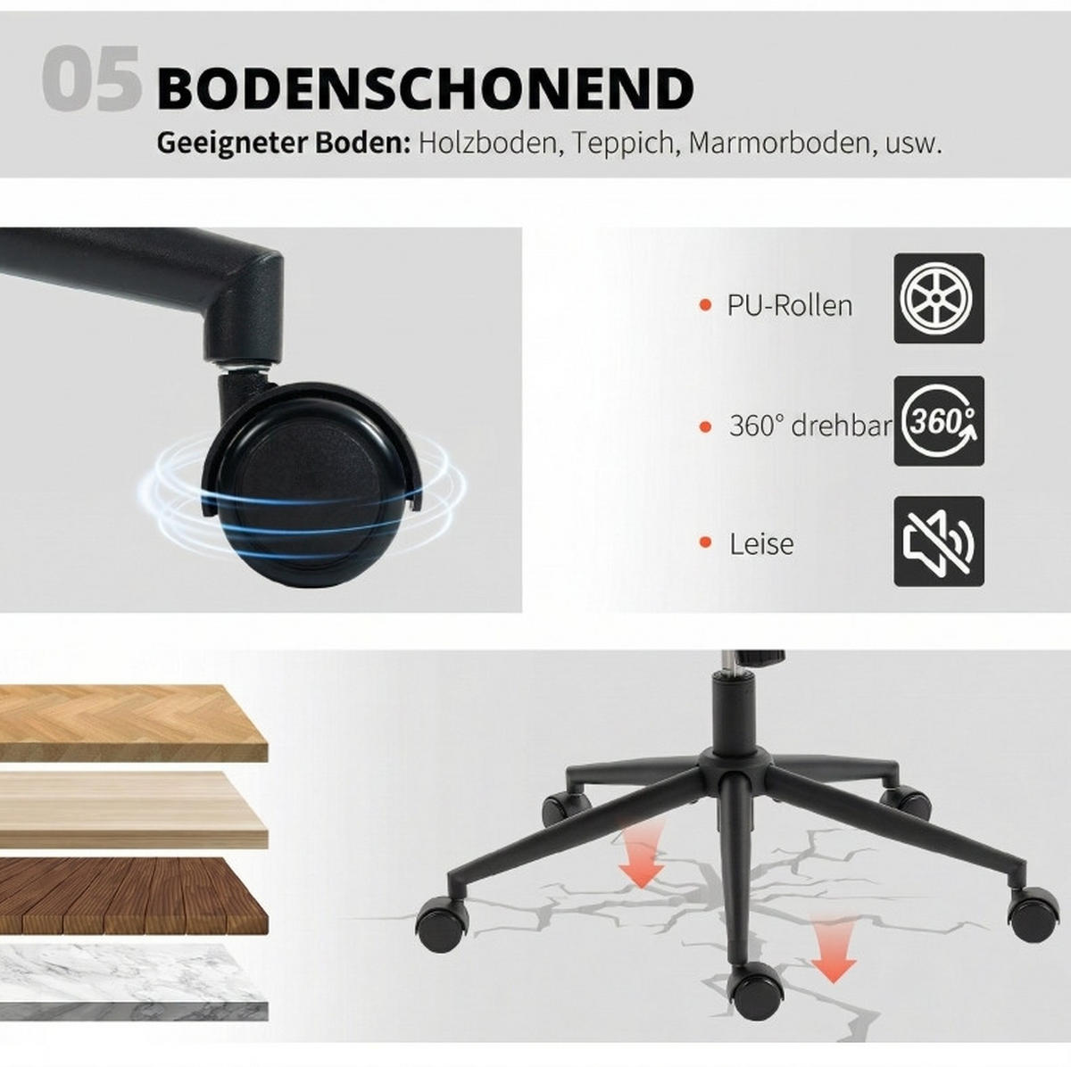 BÜROSTUHL in Beige 62x67x93 cm mit breiter Sitzfläche, Höhenverstellung und Wippfunktion - Beige, Textil (67/93/62cm) - IVMEU