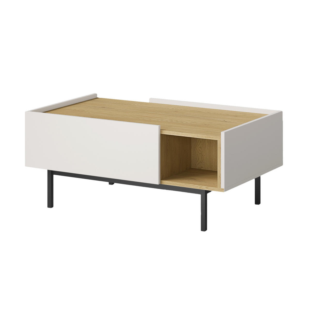 COUCHTISCH Noel 100 x 60 Kaschmir/Cremona-Eiche (rechteckig) - Kaschmir/Eichefarben, Holzwerkstoff/Metall (60/100/43cm) - mzm24