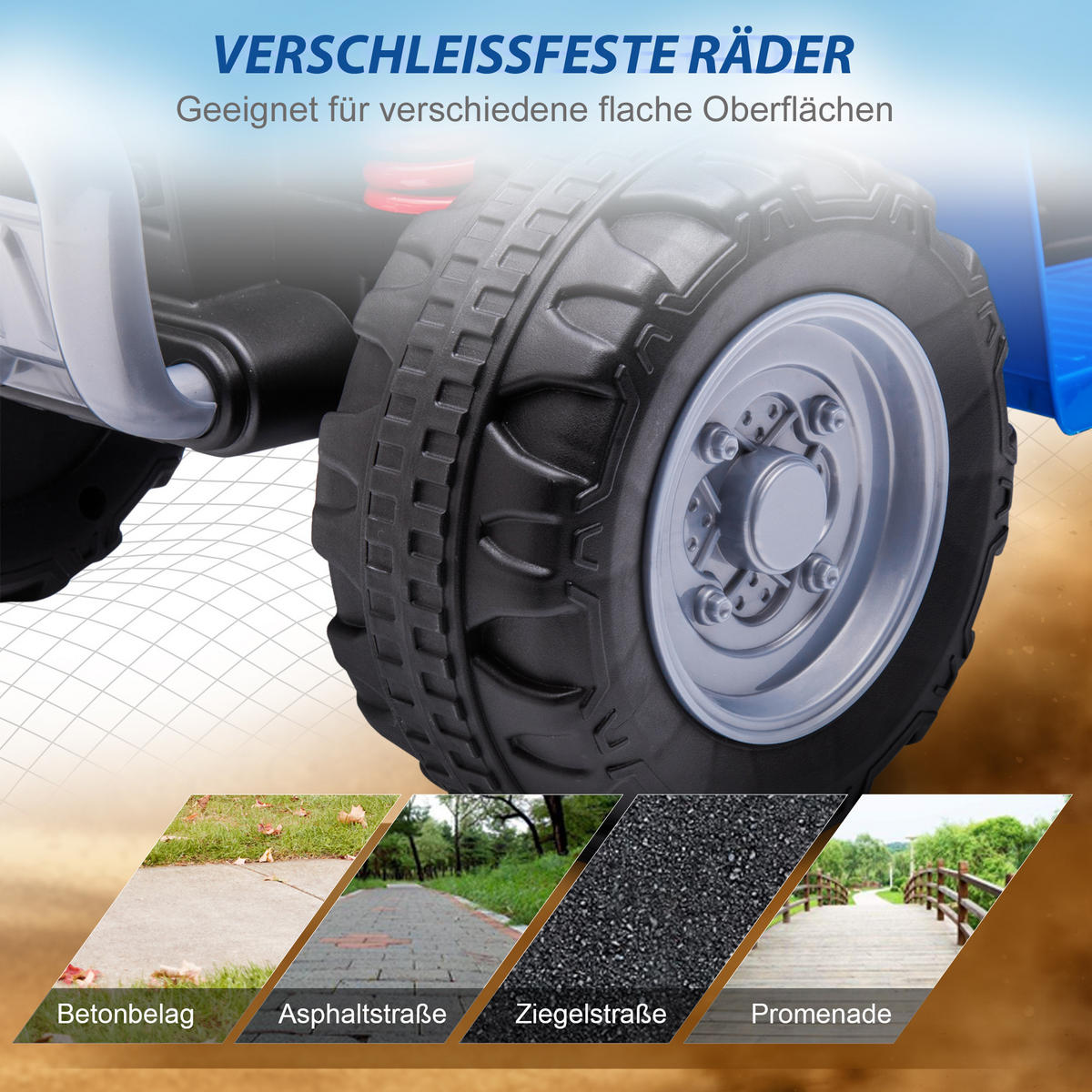 FAHRZEUGE zum Draufsitzen Blau 65.5/38.5/43.5cm - Blau, Kunststoff (65.5/38.5/43.5cm)