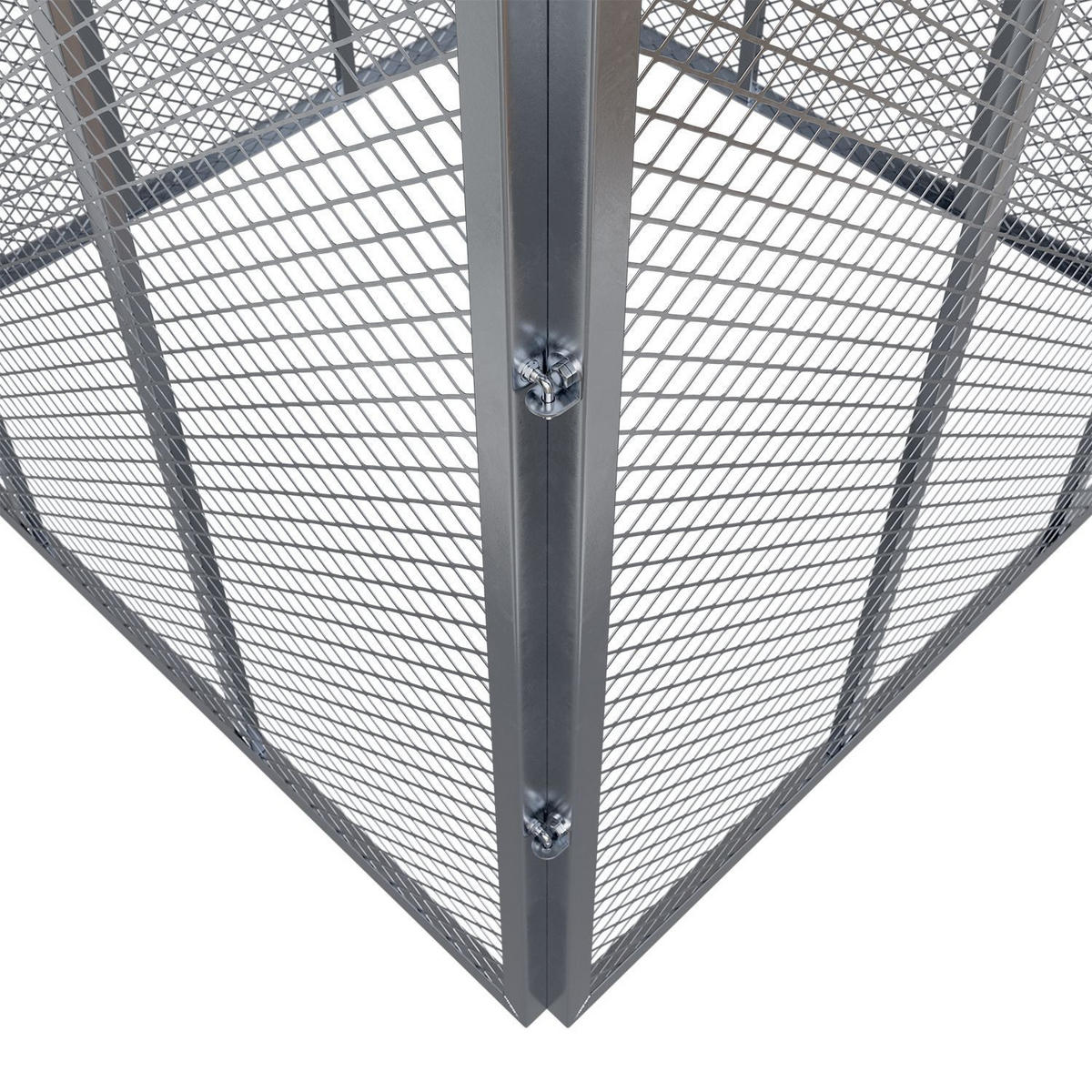 KOMPOSTER Metall silber 800L - Silberfarben, Metall (100/80/100cm) - Juskys