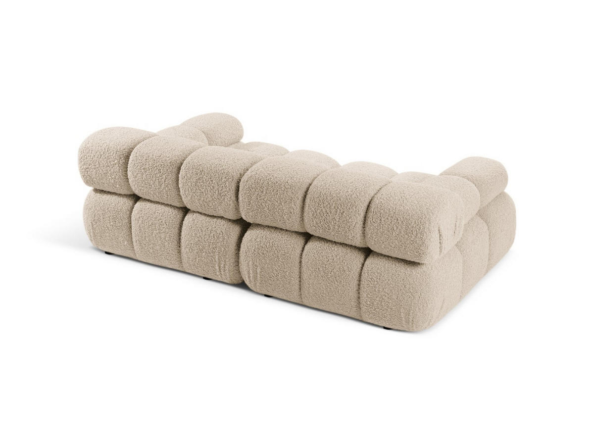 SOFA modular Bellis aus Boucle leichtes beige 2 Sitzplätze - Creme, Textil (94/70/188cm) - Micadoni