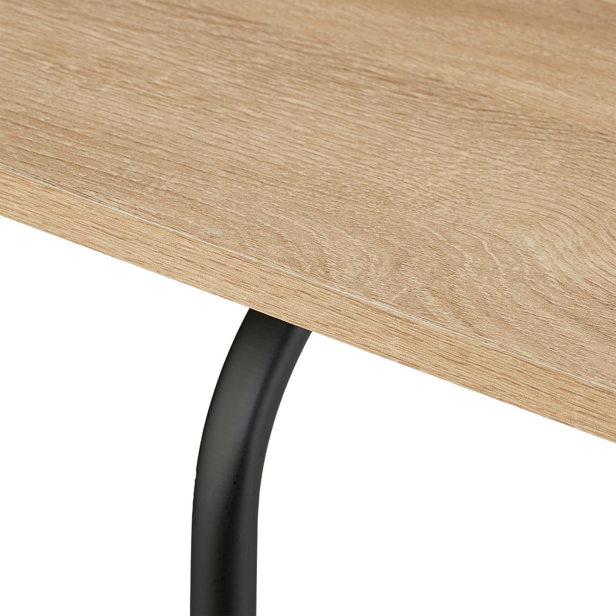 2-TLG.SATZTISCH-SET - Hellbraun, Holzwerkstoff/Kunststoff (35/48/42cm) - Relaxdays