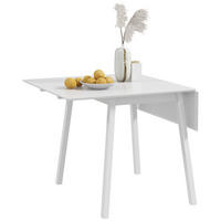 ESSTISCH klappbar, Kiefernholz, Weiß - Weiß, Holz (110/86/75cm) - HOMCOM